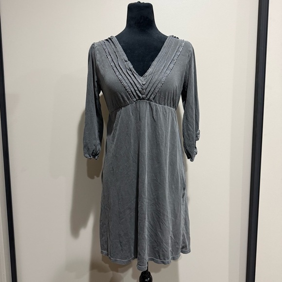O'Neill Tops - Y2K O'Neill Charcoal Gray Pleated Boho Chic Tunic Dress - Size M
